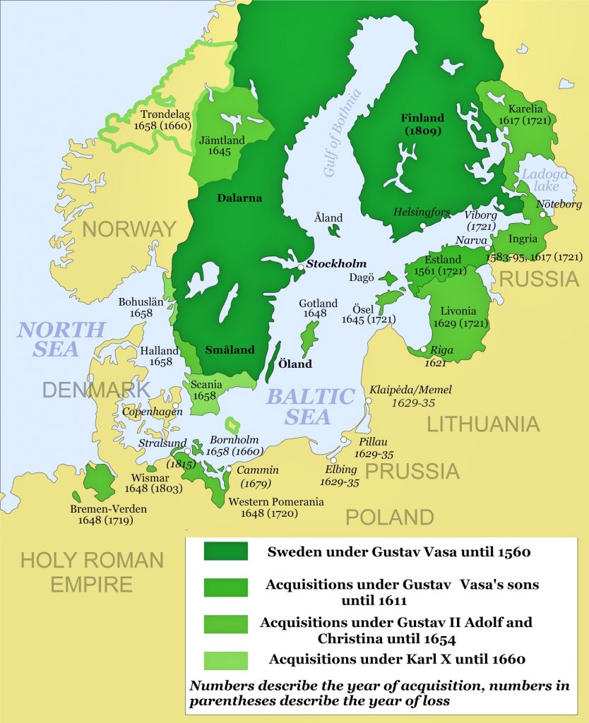 Aims Sweden to be a superpower in the Baltic Region?