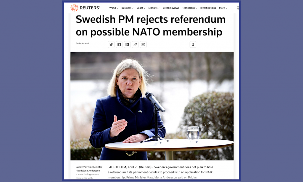 NATO: Sweden Navigates Dangerous Waters