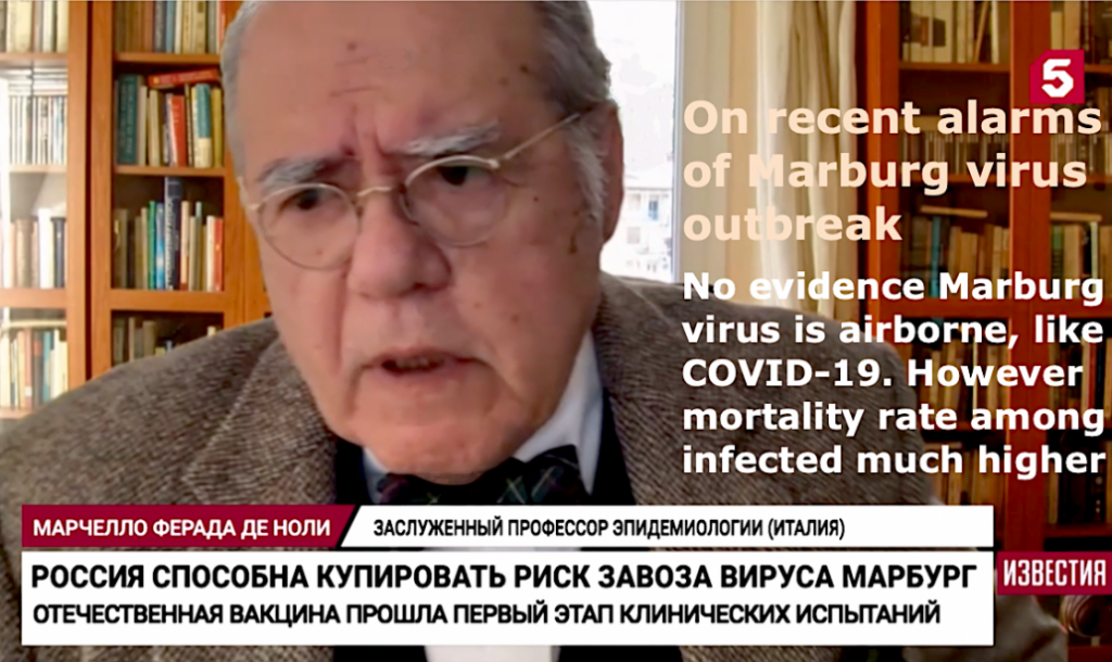 On recent alarms of Marburg virus outbreak